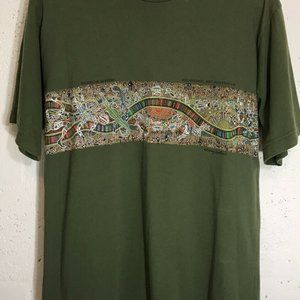 Aboriginal Art Australia T Shirt Rainbow Serpent L